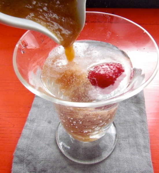 pear coulis bubbly